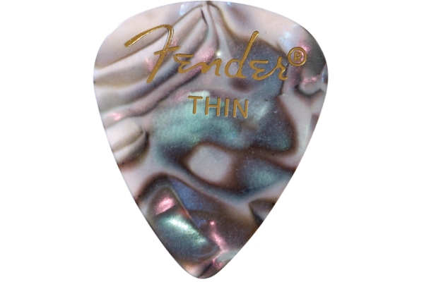 Fender Premium Celluloid 351 Shape Picks Thin Abalone 12-Pack