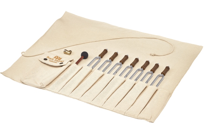 Set Diapazoane Meditație Meinl Sonic Energy Tuning Fork Chakra Set incl. Rollup Bag & Tuning Fork Vibration Foot TF-SET-CHA-R