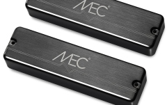 Set doze bas MEC Pickups  Active Soapbar Humbucker Bass Pickup Set, Metal Cover, 6-String - Brushed Black Chrome