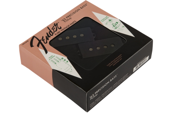 Set doze bass Fender Pure Vintage '63 Precision Bass Pickup Black