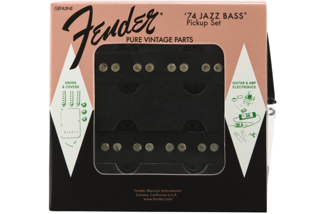 Set doze bass Fender Pure Vintage '74 Jazz Bass Pickup Set Black (2)