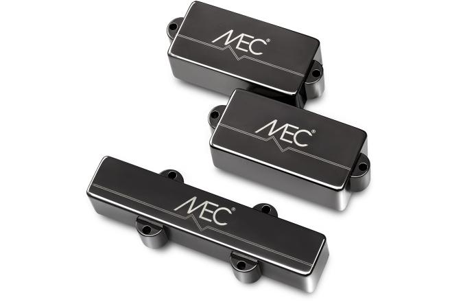 Set doze chitară bas MEC Pickups  Active P/J-Style Bass Pickup Set, Metal Cover, 4-String - Black Chrome