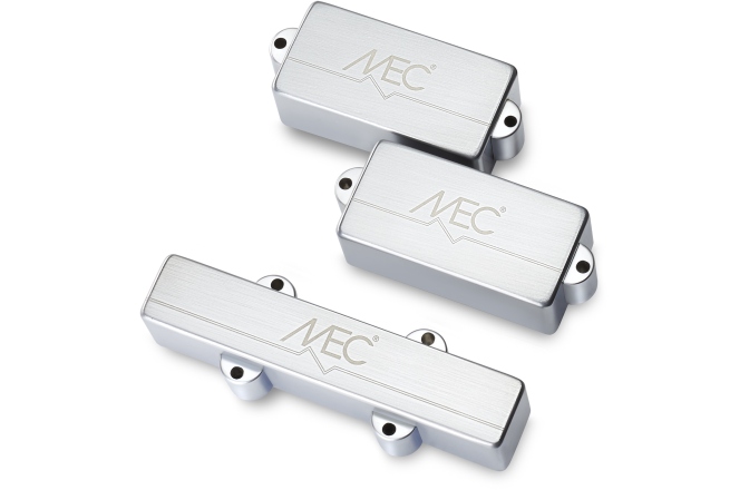 Set doze chitară bas MEC Pickups  Active P/J-Style Bass Pickup Set, Metal Cover, 4-String - Brushed Chrome
