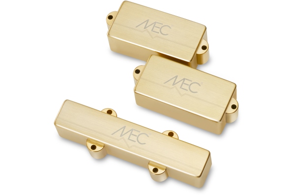 Active P/J-Style Bass Pickup Set, Metal Cover, 4-String - Brushed Gold Active P/J-Style Bass Pickup Set, Metal Cover, 4-String - Brushed Gold