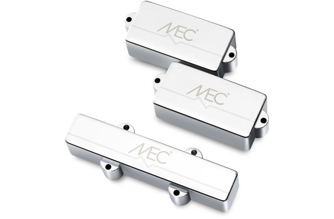 Set doze chitară bas MEC Pickups  Active P/J-Style Bass Pickup Set, Metal Cover, 4-String - Chrome