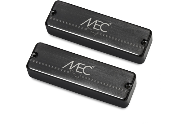 Active Soapbar Humbucker Bass Pickup Set, Metal Cover, 5-String - Brushed Black Chrome Active Soapbar Humbucker Bass Pickup Set, Metal Cover, 5-String - Brushed Black Chrome