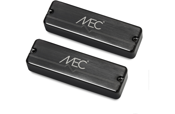 Set doze chitară bas MEC Pickups  Active Soapbar Humbucker Bass Pickup Set, Metal Cover, 5-String - Brushed Black Chrome