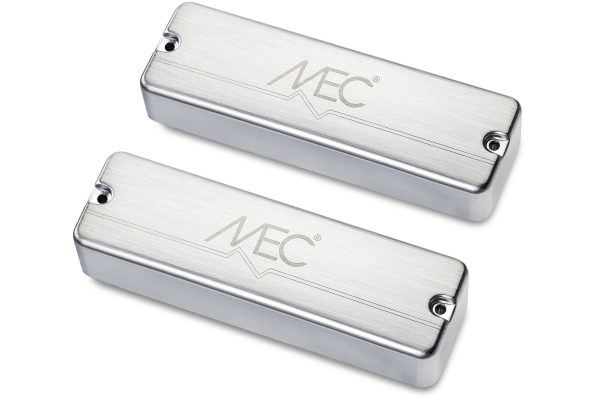 Active Soapbar Humbucker Bass Pickup Set, Metal Cover, 5-String - Brushed Chrome Active Soapbar Humbucker Bass Pickup Set, Metal Cover, 5-String - Brushed Chrome