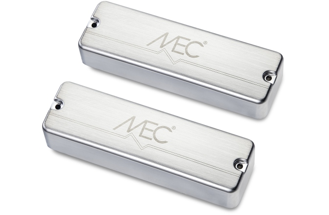 Set doze chitară bas MEC Pickups  Active Soapbar Humbucker Bass Pickup Set, Metal Cover, 5-String - Brushed Chrome