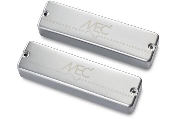 Active Soapbar Humbucker Bass Pickup Set, Metal Cover, 6-String - Brushed Chrome Active Soapbar Humbucker Bass Pickup Set, Metal Cover, 6-String - Brushed Chrome