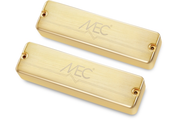 Active Soapbar Humbucker Bass Pickup Set, Metal Cover, 6-String - Brushed Gold Active Soapbar Humbucker Bass Pickup Set, Metal Cover, 6-String - Brushed Gold