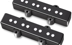 Set doze chitară bas MEC Pickups  Passive J/J-Style Bass Pickup Set, Metal Cover, Open Pole Pieces, 4-String - Black Chrome