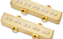 Set doze chitară bas MEC Pickups  Passive J/J-Style Bass Pickup Set, Metal Cover, Open Pole Pieces, 5-String - Brushed Gold