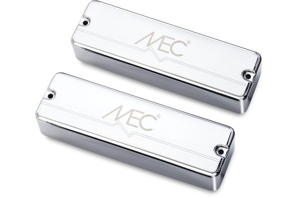 Passive Soapbar Humbucker Bass Pickup Set, Metal Cover, 5-String - Chrome Passive Soapbar Humbucker Bass Pickup Set, Metal Cover, 5-String - Chrome