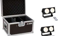 Set efect de lumină COB Eurolite Set 2x LED CBB-2 COB WW Bar + Case