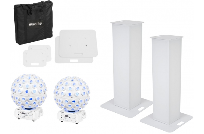 Set efecte lumini Eurolite Set 2x Stage Stand 100cm + 2x LED B-40 Beam Effect white