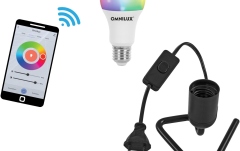 Set EUROLITE LED WiFi  Eurolite Set LED E27 RGB/WW/CW WiFi + Triangle base black