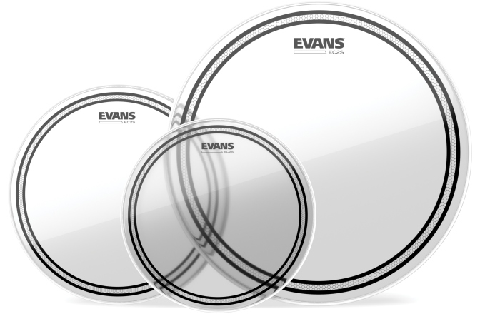 Set Fețe de Tobă Evans EC2 Tompack Clear Rock (10 inch 12 inch 16 inch)