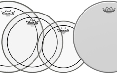 Set feţe de tobă Remo Set feţe de tobăPro Pack Pinstripe transparent 10", 12", 14" + free 14"