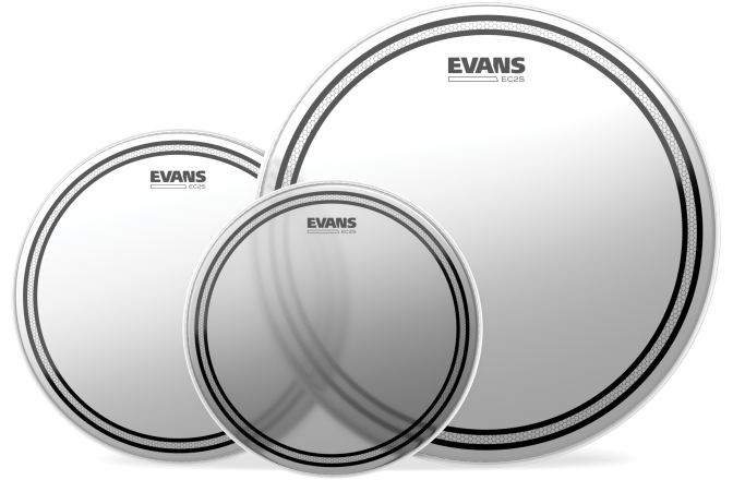 Set feţe de tobe Evans EC2 Tompack Coated Fusion (10 inch 12 inch 14 inch)