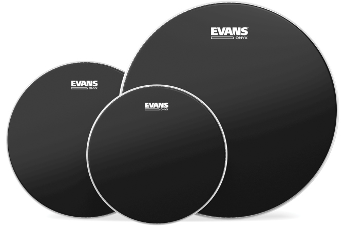 Set feţe de tobe Evans Onyx 2-Ply Tompack Coated Fusion (10 inch 12 inch 14 inch)