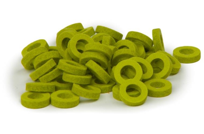 Set garnituri strap Bulldog Natural Felt Rings - Lime
