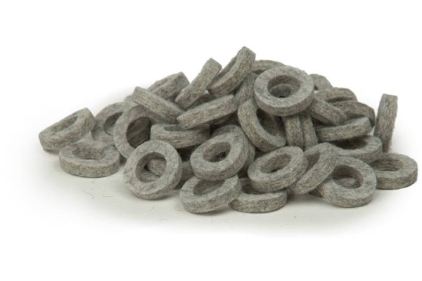Natural Felt Rings - Tinged Grey Natural Felt Rings - Tinged Grey