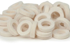 Set garnituri strap Bulldog Natural Felt Rings - Tinged White