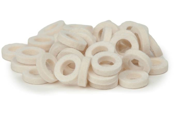 Natural Felt Rings - Tinged White Natural Felt Rings - Tinged White