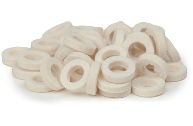 Set garnituri strap Bulldog Natural Felt Rings - Tinged White
