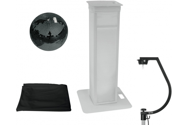 Set Mirror ball 30cm black with Stage Stand variable + Cover black