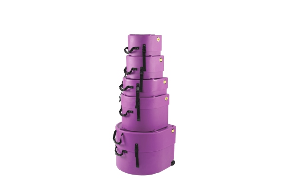 Rock/Fusion Case Set - 22“ Bass Drum, 10“ Tom, 12“ Tom, 14“ Floor Tom, 14“ Snare Drum - Purple / fully lined Rock/Fusion Case Set - 22“ Bass Drum, 10“ Tom, 12“ Tom, 14“ Floor Tom, 14“ Snare Drum - Purple / fully lined