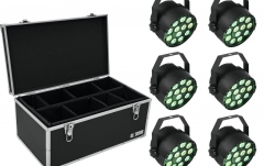 Set lumini cu cutie de transport  Eurolite Set 6x LED PARty TCL Spot + Case TDV-1