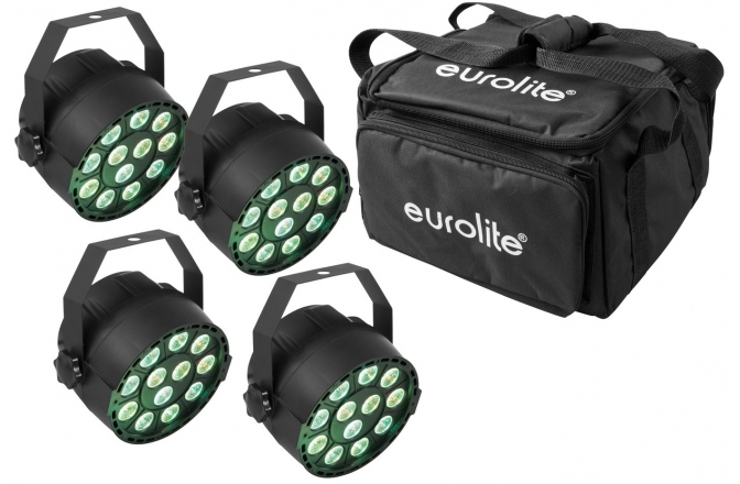 Set lumini cu geantă de transport  Eurolite Set 4x LED PARty TCL Spot + Soft Bag
