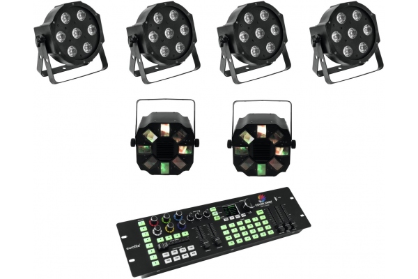 Set 4x LED SLS-7 HCL Floor + 2x LED FE-700 + DMX LED Color Chief Controller