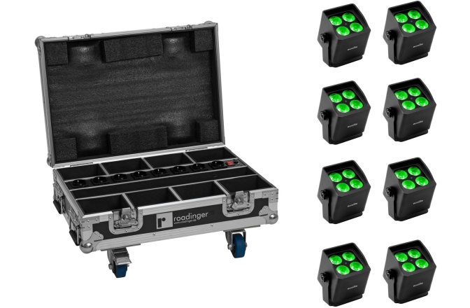 Set lumini Eurolite Set 8x AKKU Mini IP UP-4 QCL Spot MK2 + Case with charging function