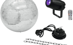 Set lumini și accesorii Disco  Eurolite Mirror Ball 30cm with motor + LED PST-5 QCL Spot bk