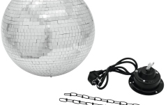 Set lumini și accesorii Disco  Eurolite Mirror Ball 30cm with motor + LED PST-5 QCL Spot bk