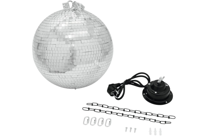 Set lumini și accesorii Disco  Eurolite Mirror Ball 30cm with motor + LED PST-5 QCL Spot bk