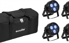 Set lumini și geantă transport Eurolite Set 4x LED PARty Hybrid Spot + Soft Bag