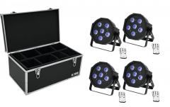 Set lumini spot LED Eurolite Set 4x LED SLS-603 TCL UV Floor + Case TDV-1