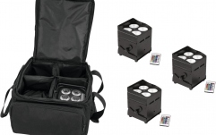 Set lumini verticale Eurolite Set 4x AKKU UP-4 QCL Spot QuickDMX + SB-4 Soft Bag L