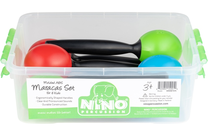 Set Maracas Nino Percussion Molded ABS Egg Maracas Set NINOSET575