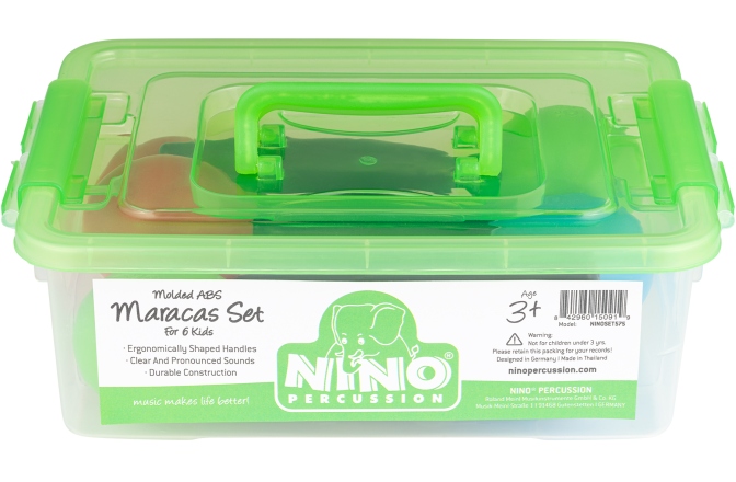 Set Maracas Nino Percussion Molded ABS Egg Maracas Set NINOSET575