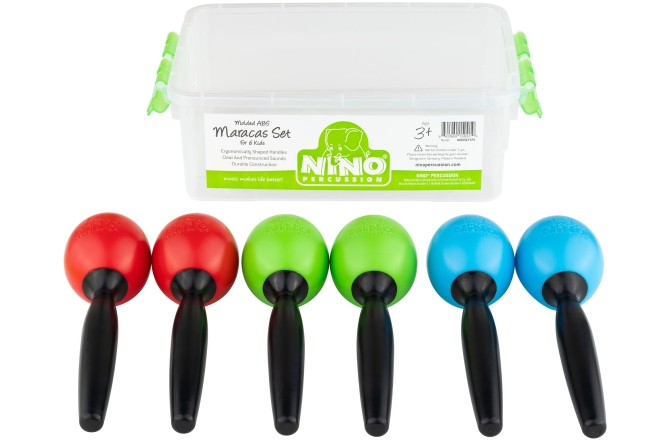 Set Maracas Nino Percussion Molded ABS Egg Maracas Set NINOSET575