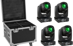 Set Moving Head Eurolite Set 4x LED TMH-B90 + Case with wheels