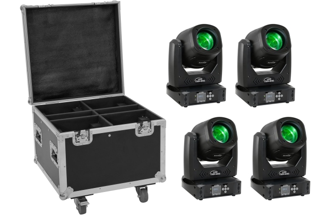 Set Moving Head Eurolite Set 4x LED TMH-B90 + Case with wheels