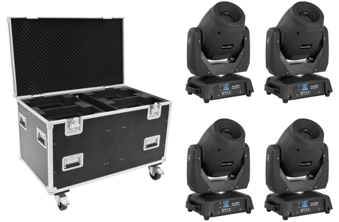 Set moving head Eurolite Set 4x LED TMH-X12 + EU Case