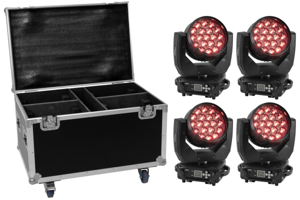Set 4x LED TMH-X4 + Case with wheels