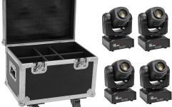 Set Moving-Head-Spot + Case Eurolite Set 4x LED TMH-S60 Moving-Head-Spot